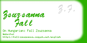 zsuzsanna fall business card